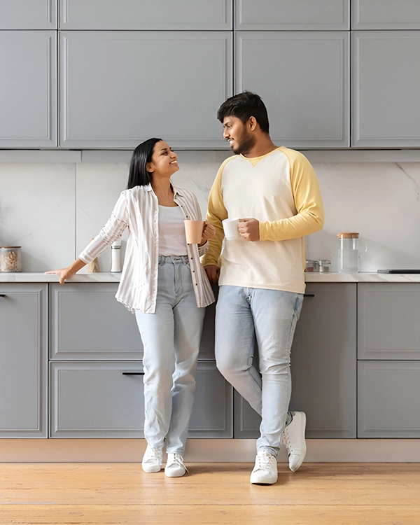 Modern apartment interiors in Mylapore, showcasing elegant designs and finishes